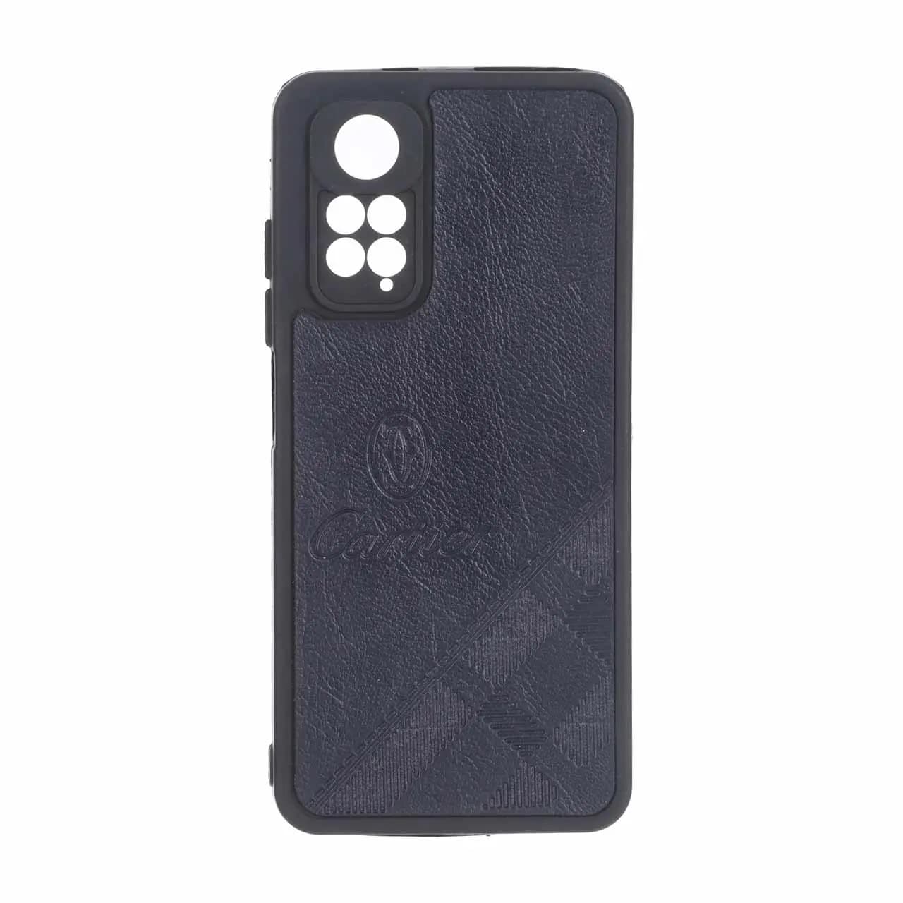 قاب طرح چرم Cartier محافظ لنزدار Xiaomi Redmi Note 11 4G / Redmi Note 11S – سرمه ای