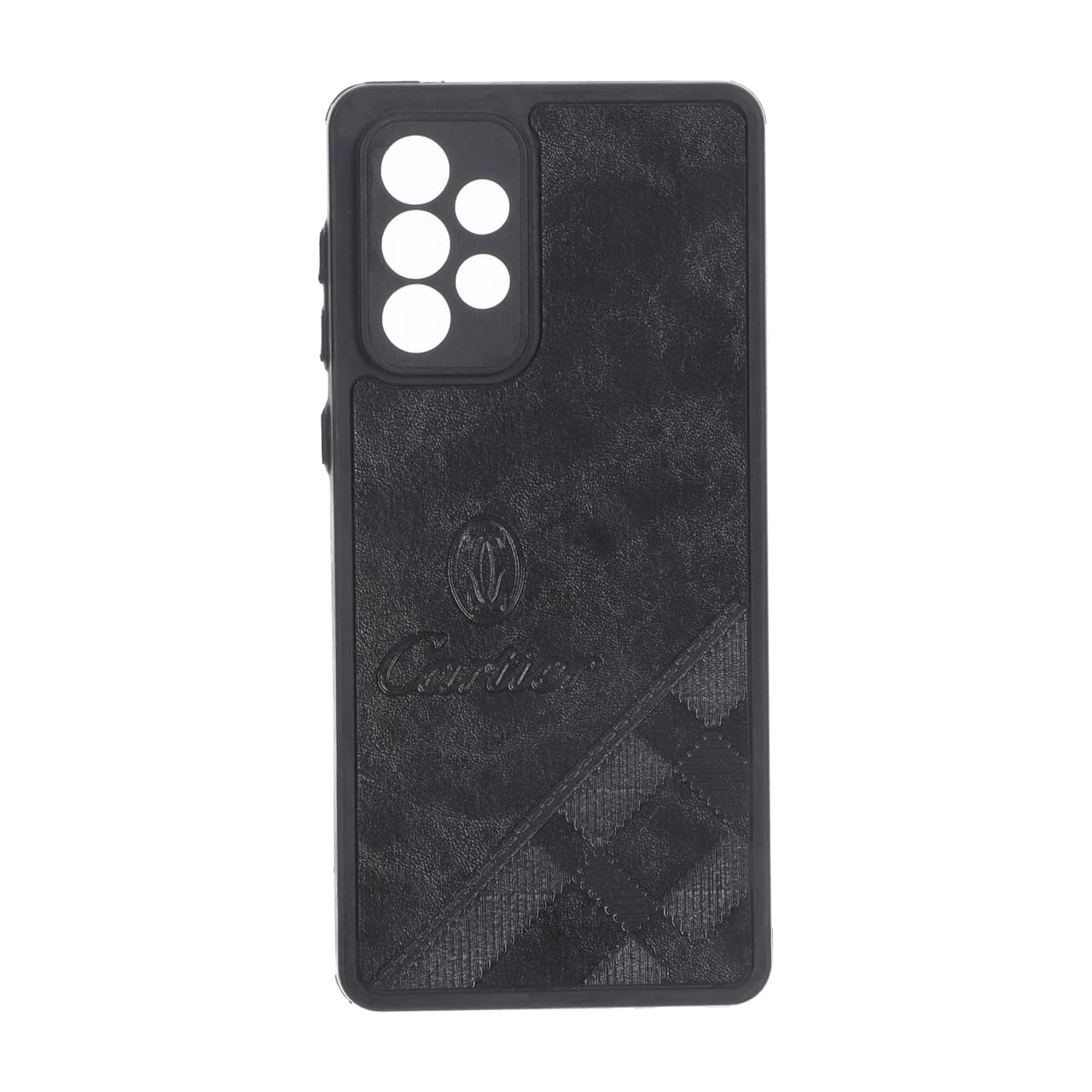 قاب طرح چرم Cartier محافظ لنزدار Samsung Galaxy A73 – مشکی
