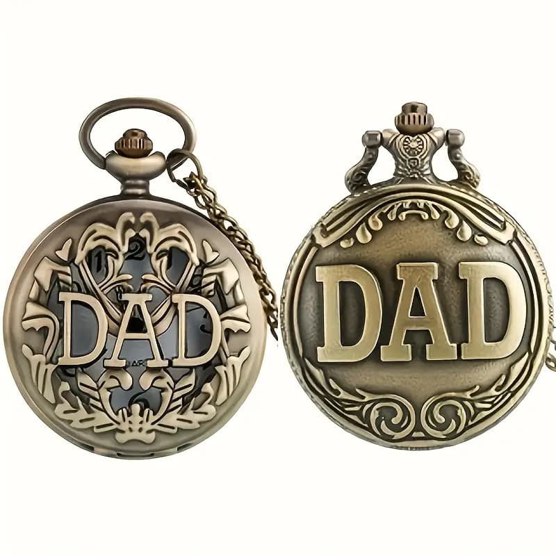 ساعت جیبی کوارتز وینتیج طرح DAD (گردنبند آویز) — تصویر ۴
