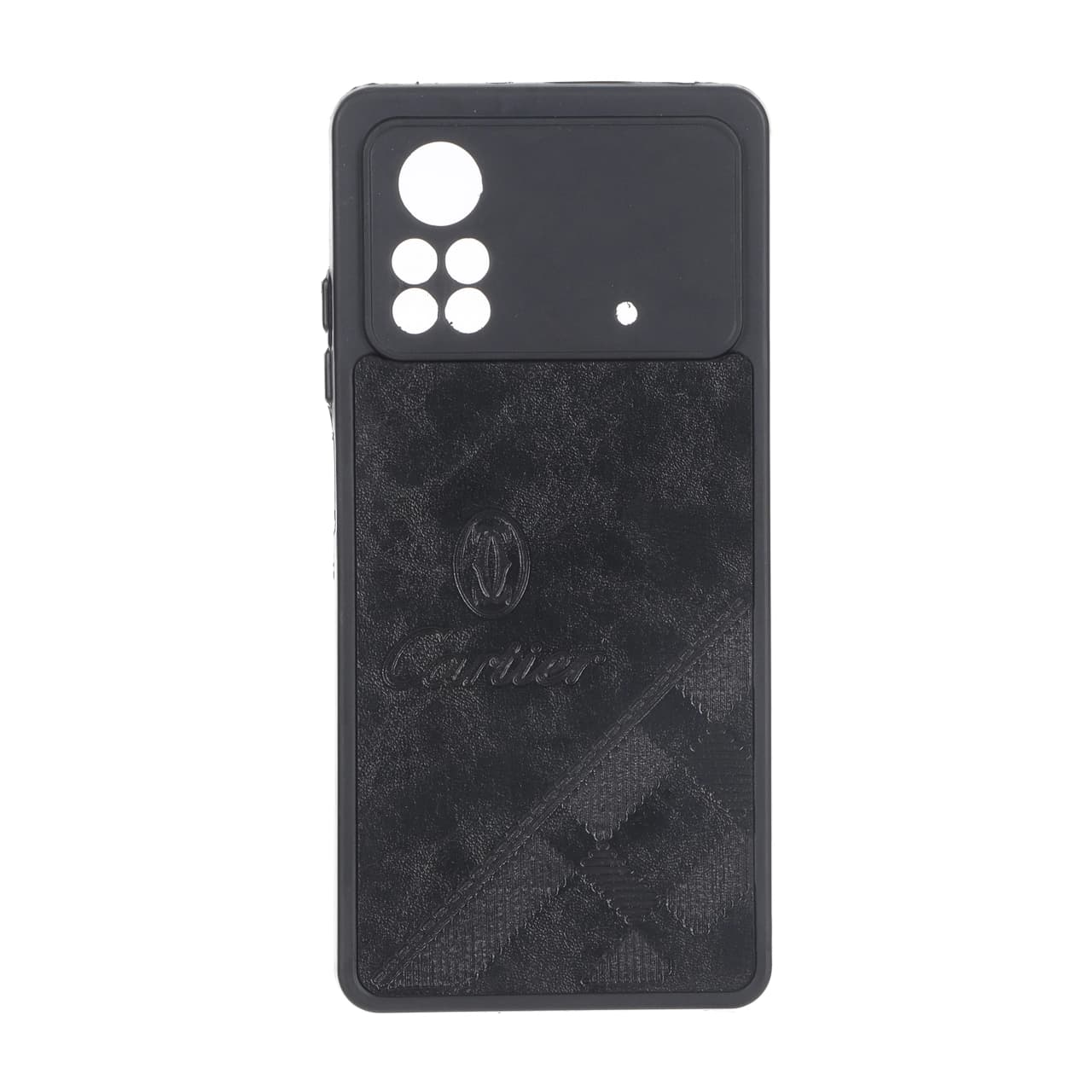 قاب طرح چرم Cartier محافظ لنزدار Xiaomi Poco X4 Pro – مشکی