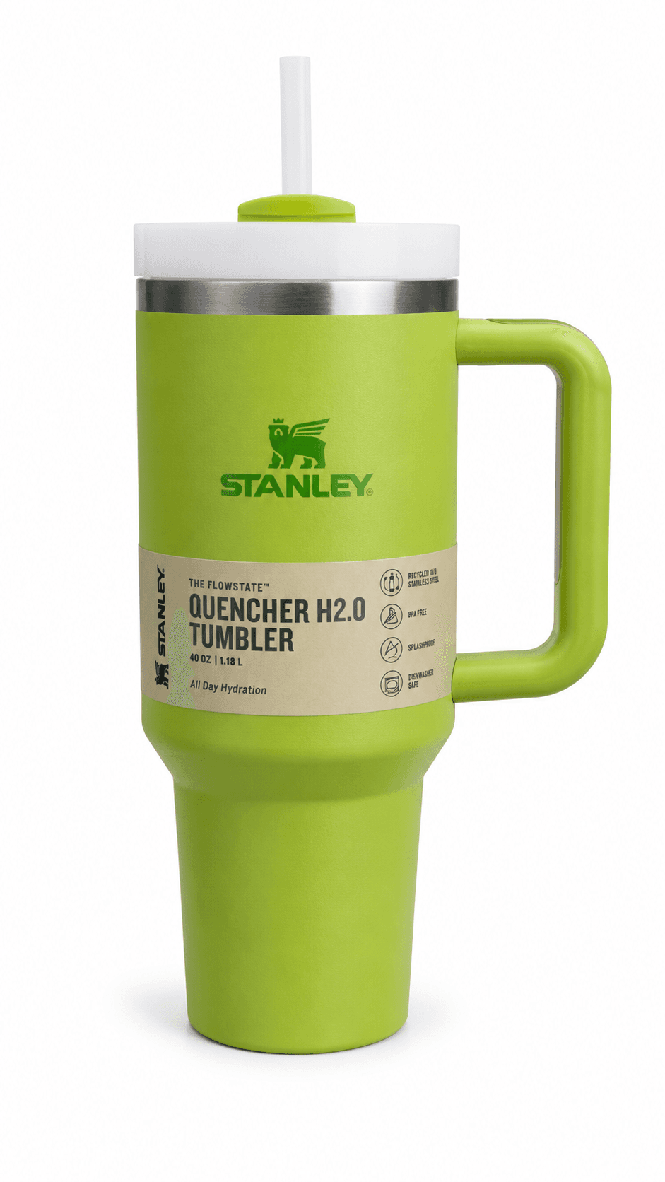 ماگ استیل ۳۰۴ دسته دار به همراه نی حجم ۱ لیتر برند STANLEY — تصویر ۳
