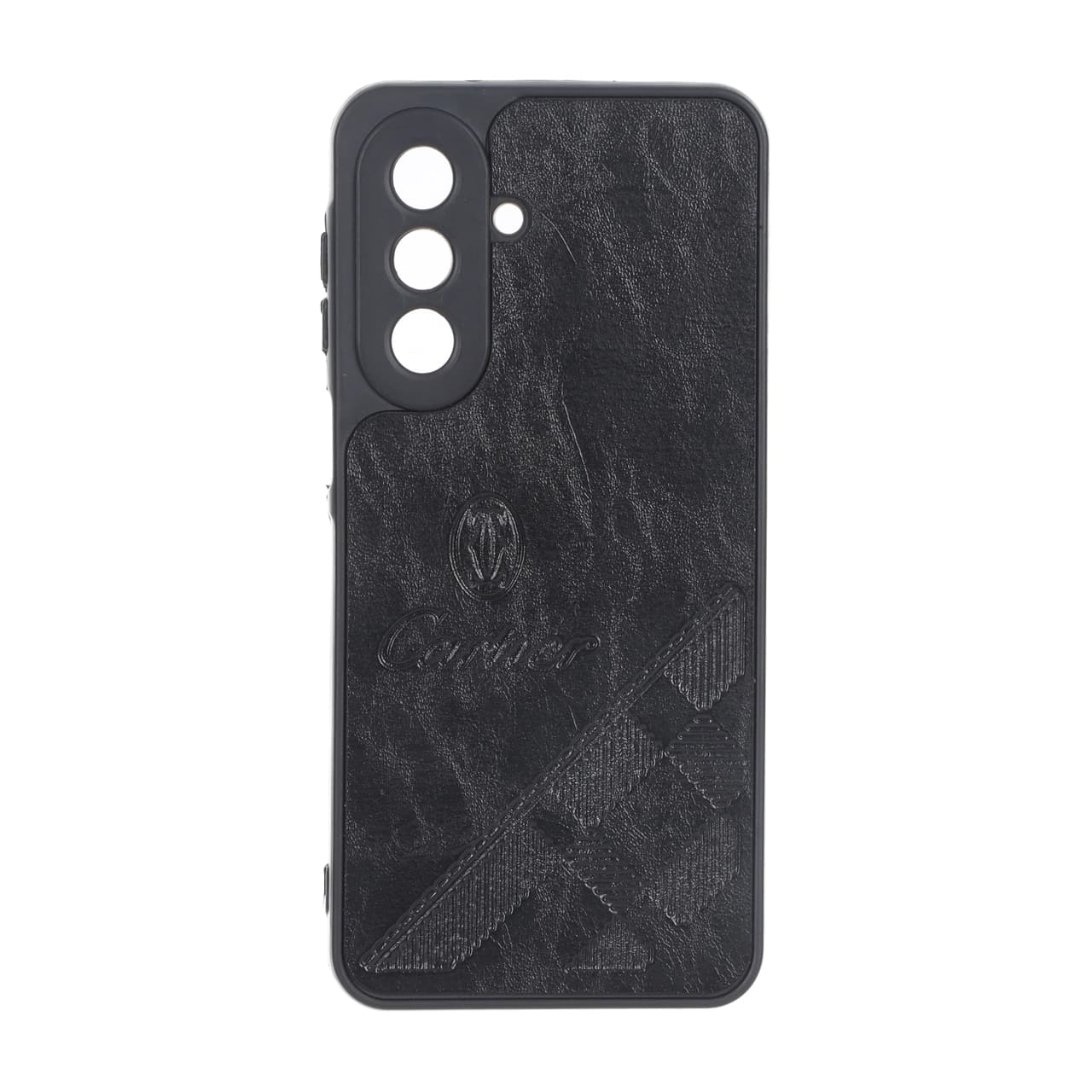 قاب طرح چرم Cartier محافظ لنزدار Samsung Galaxy A27 – مشکی