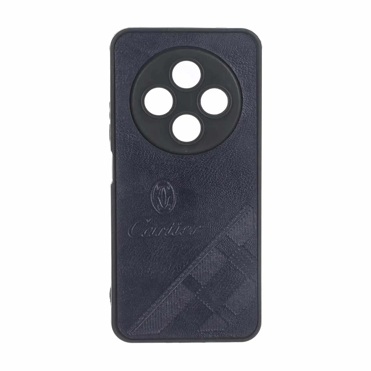 قاب طرح چرم Cartier محافظ لنزدار Xiaomi Redmi 14C / Redmi A3 Pro / Redmi A4 / Poco C75 – سرمه ای