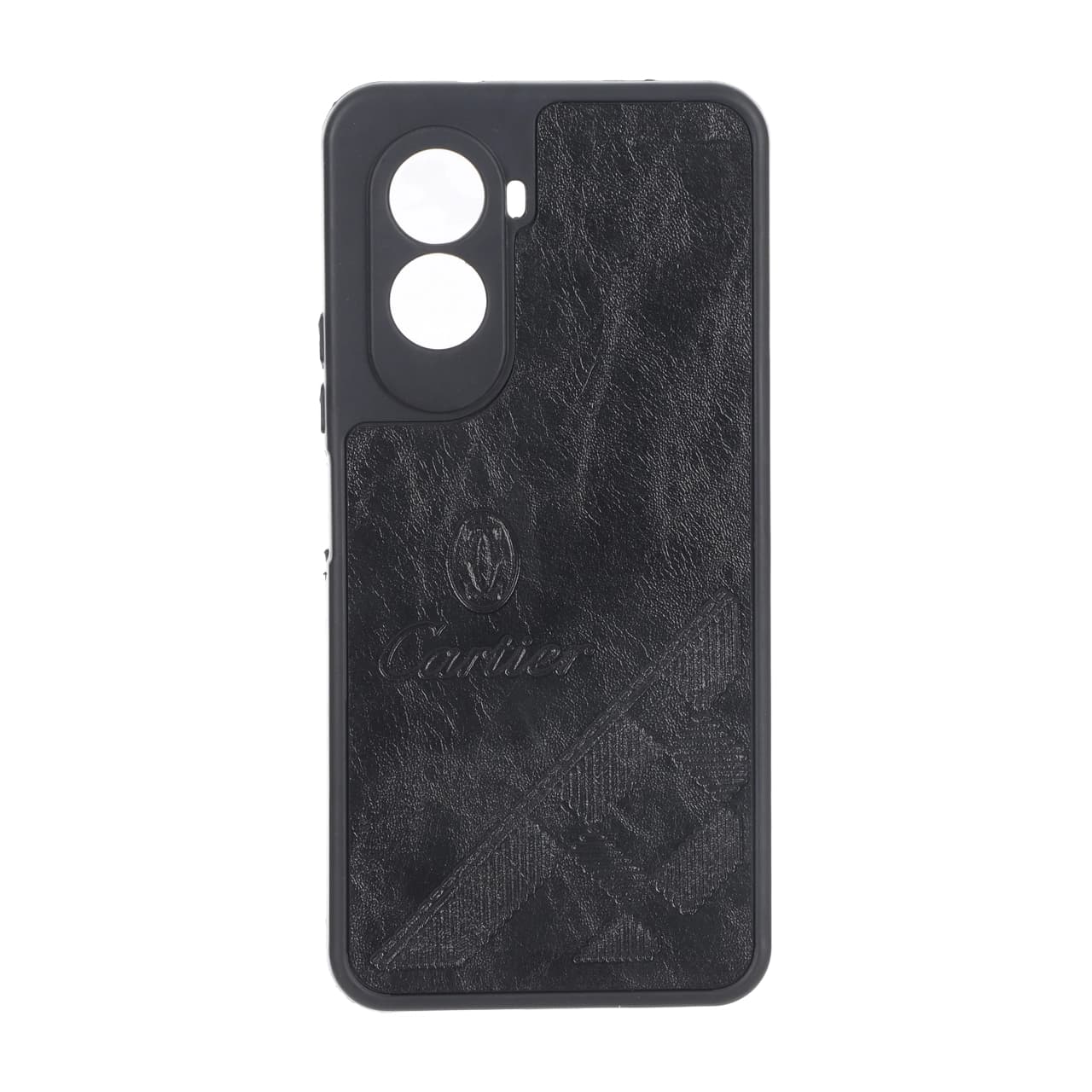 قاب طرح چرم Cartier محافظ لنزدار Xiaomi Poco M7 4G – مشکی