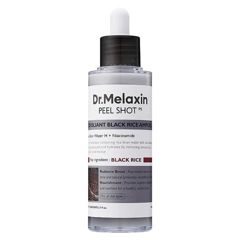آمپول لایه‌بردار برنج سیاه دکتر ملاکسین مدل Peel Shot