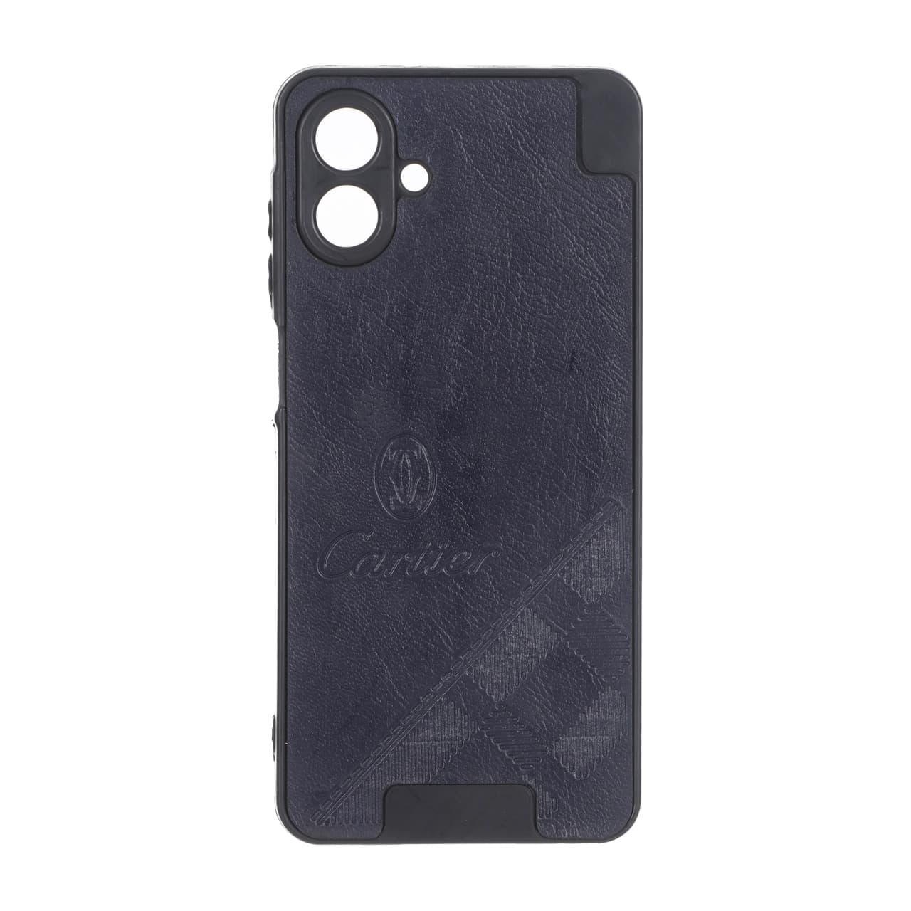 قاب طرح چرم Cartier محافظ لنزدار Samsung Galaxy A07 – سرمه ای