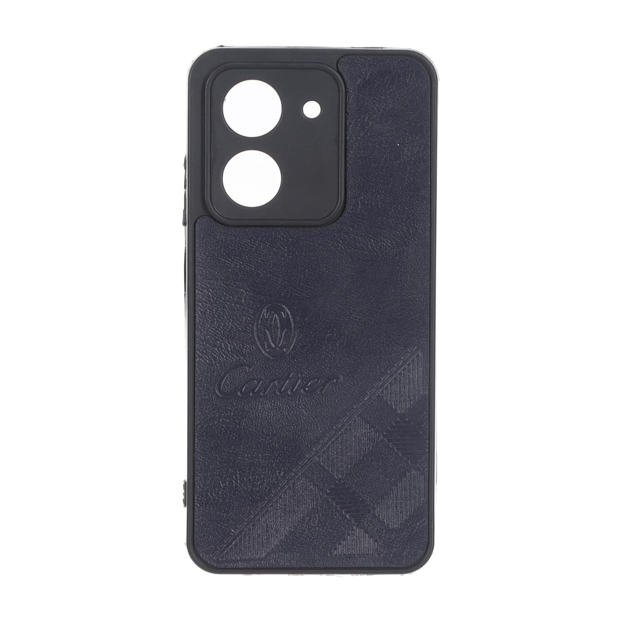 قاب طرح چرم Cartier محافظ لنزدار Xiaomi Redmi A5 / Poco C71 – سرمه ای