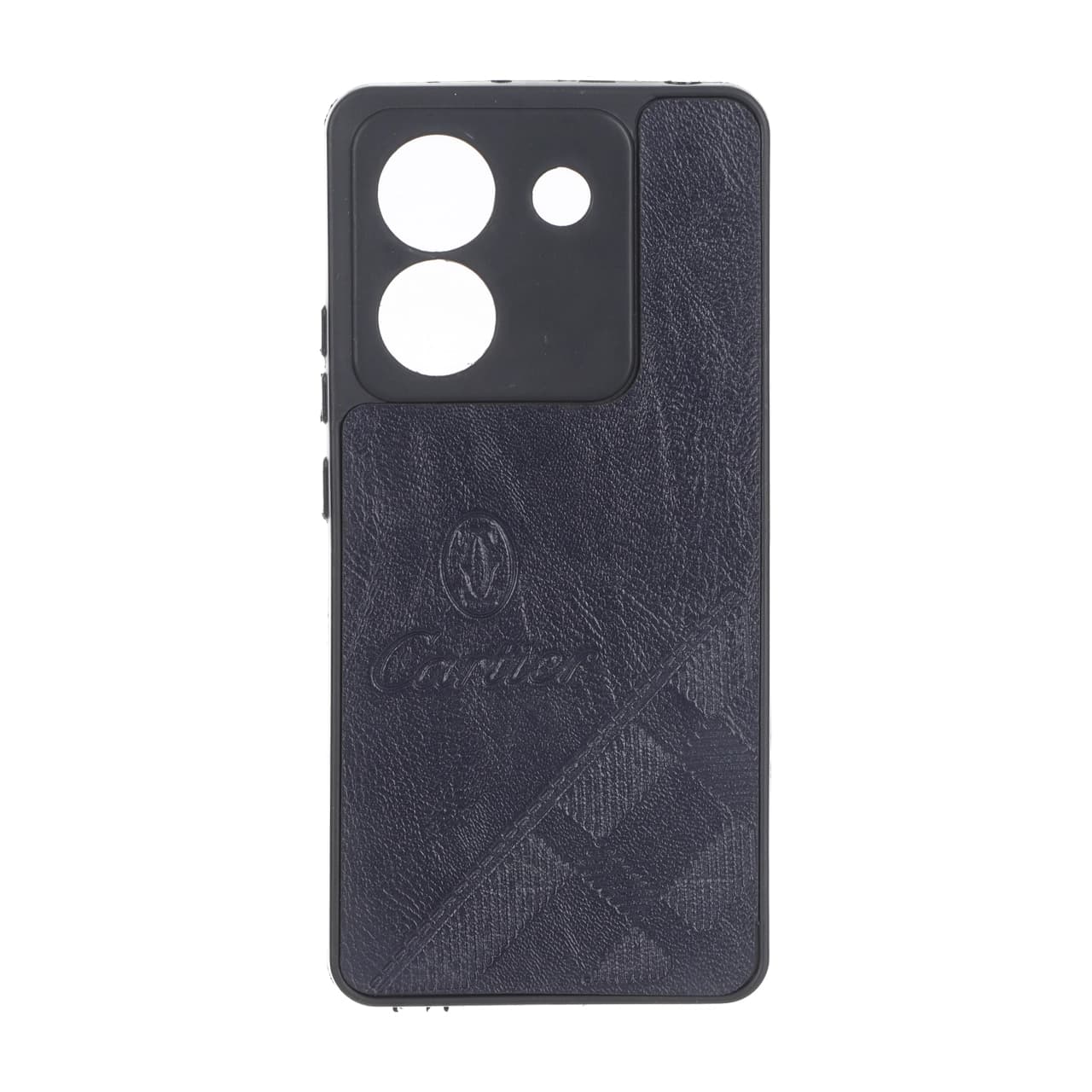 قاب طرح چرم Cartier محافظ لنزدار Xiaomi Poco M7 Pro 5G – سرمه ای