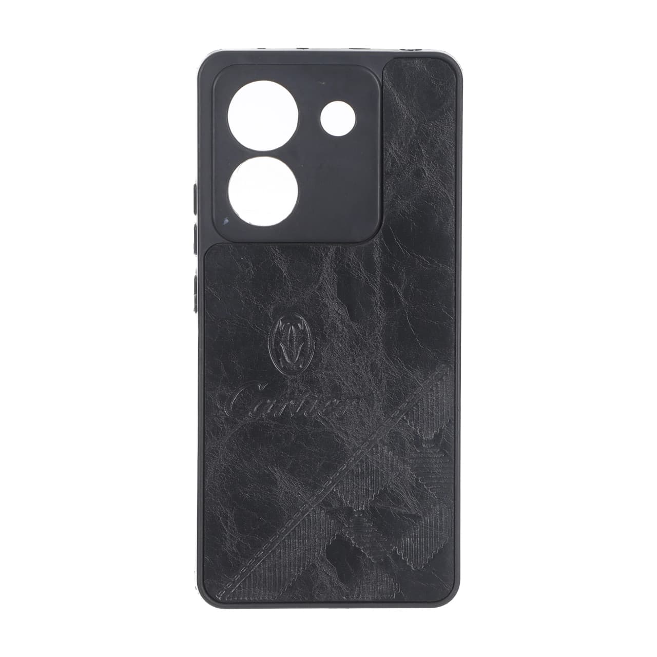 قاب طرح چرم Cartier محافظ لنزدار Xiaomi Poco M7 Pro 5G – مشکی