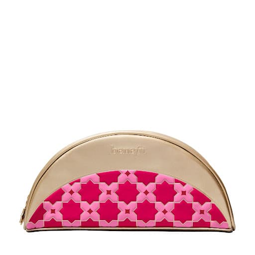 کیف لوازم آرایش بنفیت مدل نیمهلالی لوکس | Benefit Circle Makeup Bag Luxury
