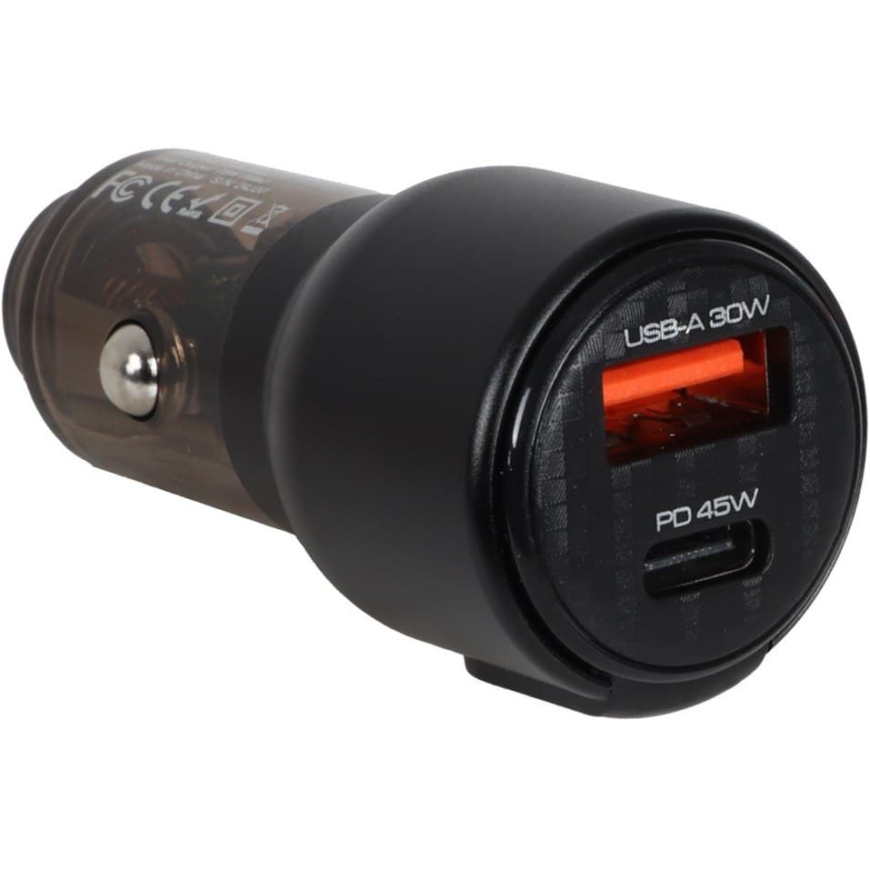 شارژر فندکی فست شارژ VIPLATINA مدل VK24 با توان 75 وات و دو پورت خروجی