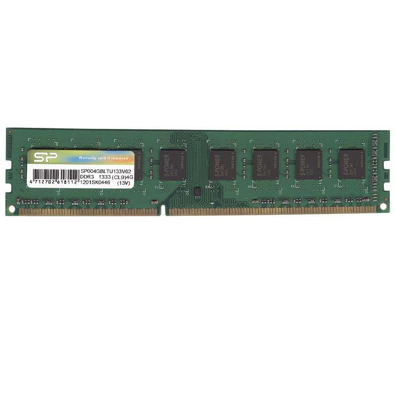 رم کامپیوتر سیلیکون پاور DDR3 فرکانس 1333 مگاهرتز مدل PC3-10600 ظرفیت 4 گیگابایت استوک