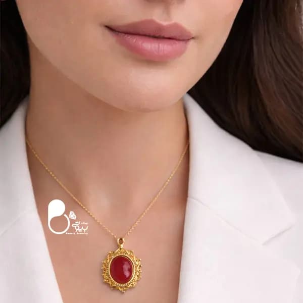 گردنبند طرح عقیق دلبر