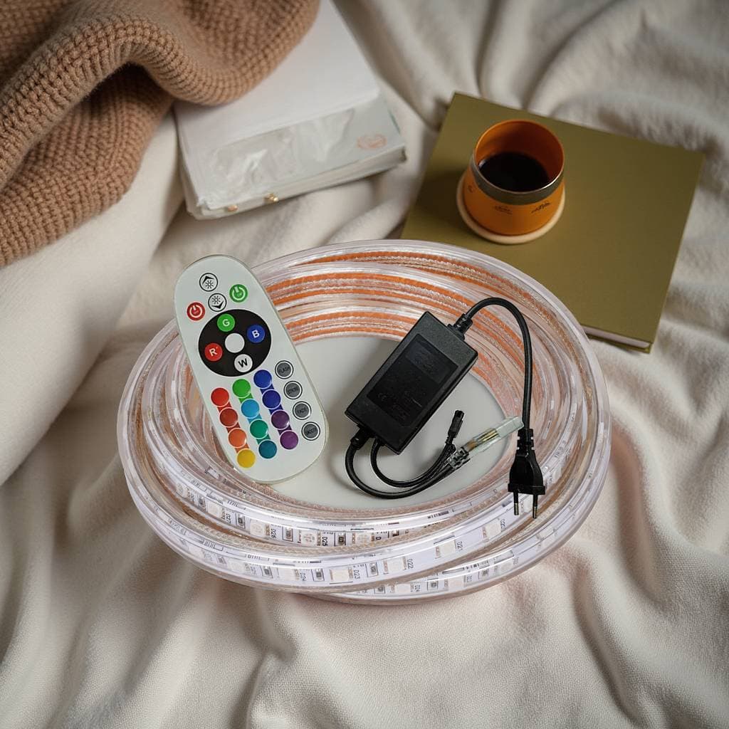 ریسه هفت رنگ RGB ریموت دار ضدآب 5 متری — تصویر ۲