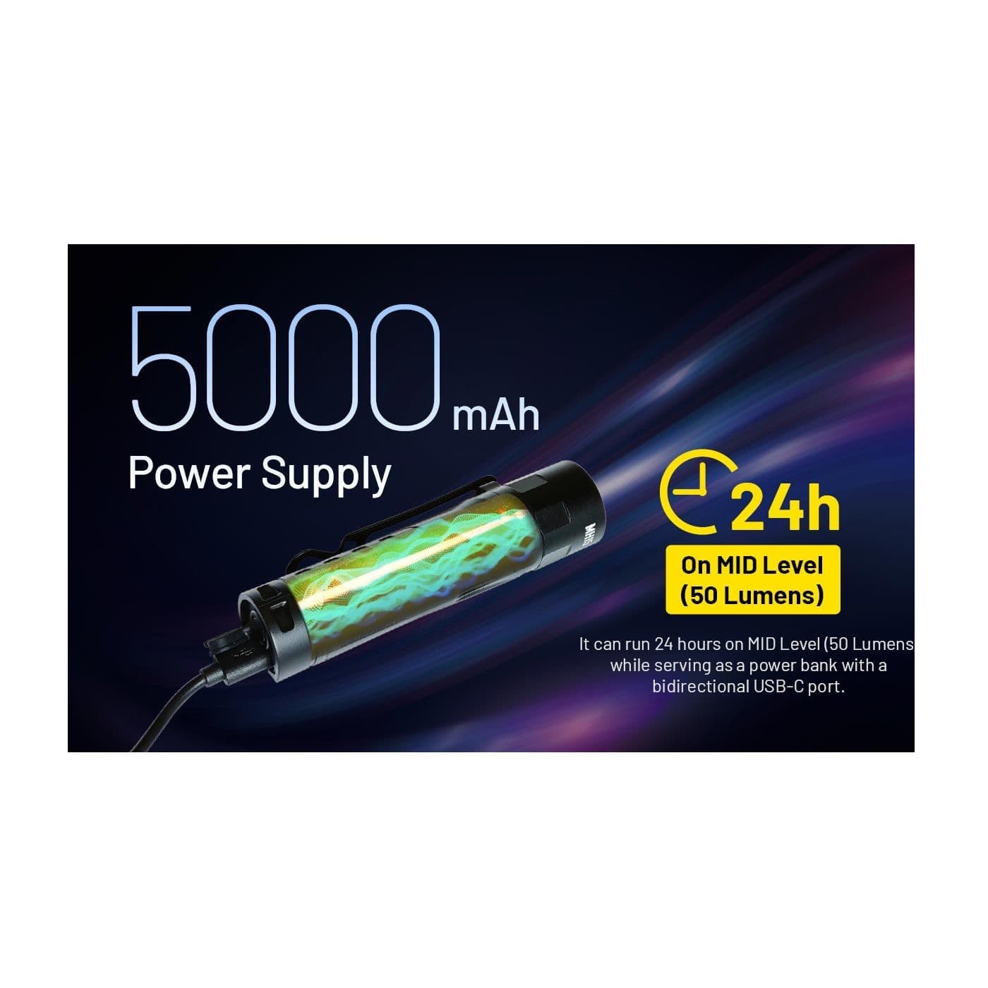 چراغ قوه دستی نایت کر مدل MH15 2000LUMENS — تصویر ۹
