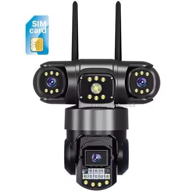 دوربین مدار بسته سیمکارتی سه لنز مدل S388-V قابل تنظیم چرخشی
