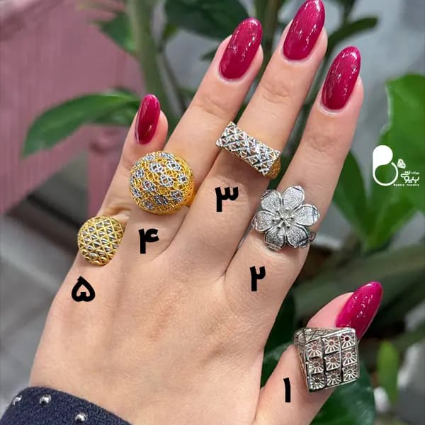 انگشتر بحرینی طرح طلا حراجی 2