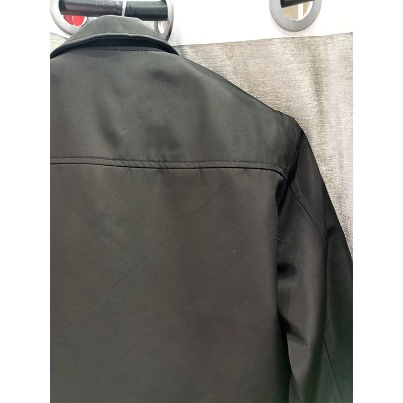 کاپشن ساتنا 4 جیب مشکی مردانه یقه کتی – در 4 سایز L، XL، XXL و XXXL — تصویر ۶
