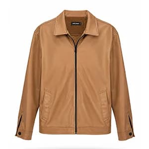 کاپشن مردانه خارجی یقه کتی دوخت داخل رنگ کرم سایز L-XL-XXL