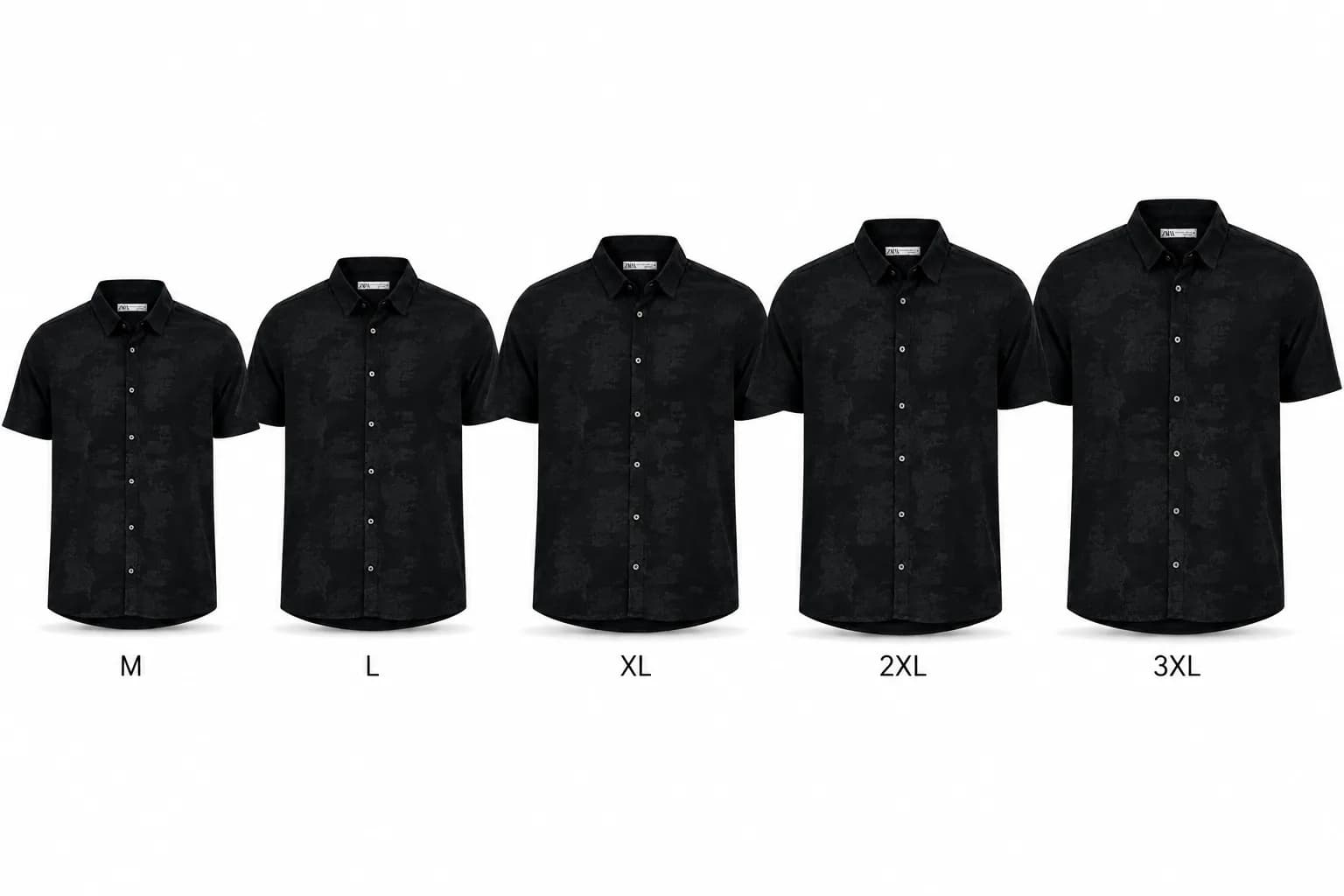 پیراهن مشکی کنفی چاپی نیم آستین | سایز M تا 3XL — تصویر ۵