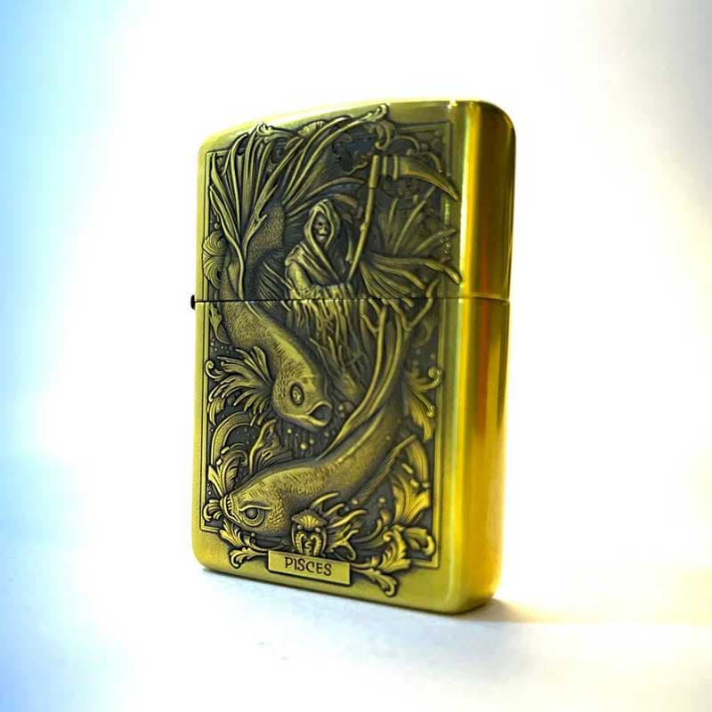 فندک زیپو اصل پیسس آرمور کیس Zippo pisces اسفندماه