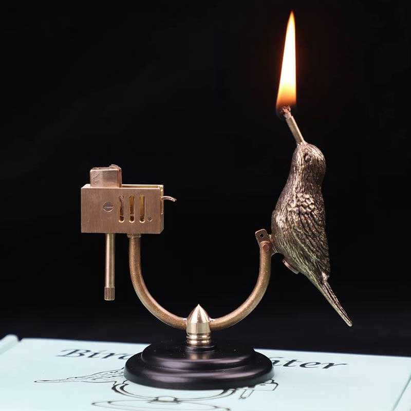 فندک گنجشک بنزینی برنجی ژاپنی اصل Bird lighter