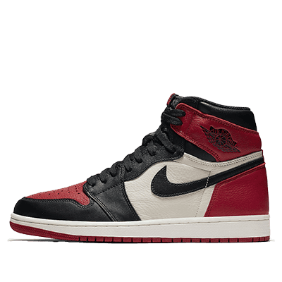 نایک ایر جردن 1 ساق دار برد تو Nike Air Jordan 1 Retro High OG Bred Toe