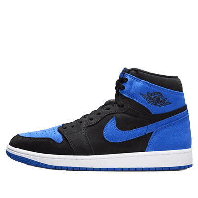 نایک ایر جردن ۱ ساق دار رویال ریمجند مشکی آبی Nike Air Jordan 1 High OG Royal Re-Imagined