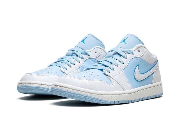 نایک ایرجردن 1 لو سفید آبی یخی Nike Air Jordan 1 Low SE Reverse Ice Blue — تصویر ۲