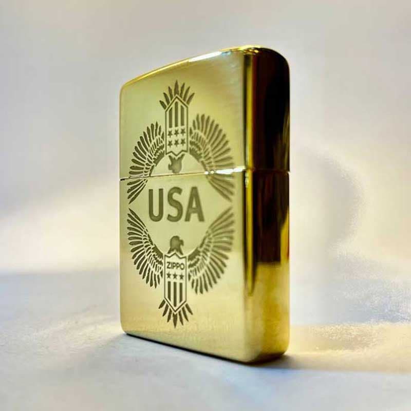 فندک زیپو اصل مدل عقاب و آمریکا مدل 48915 Usa design