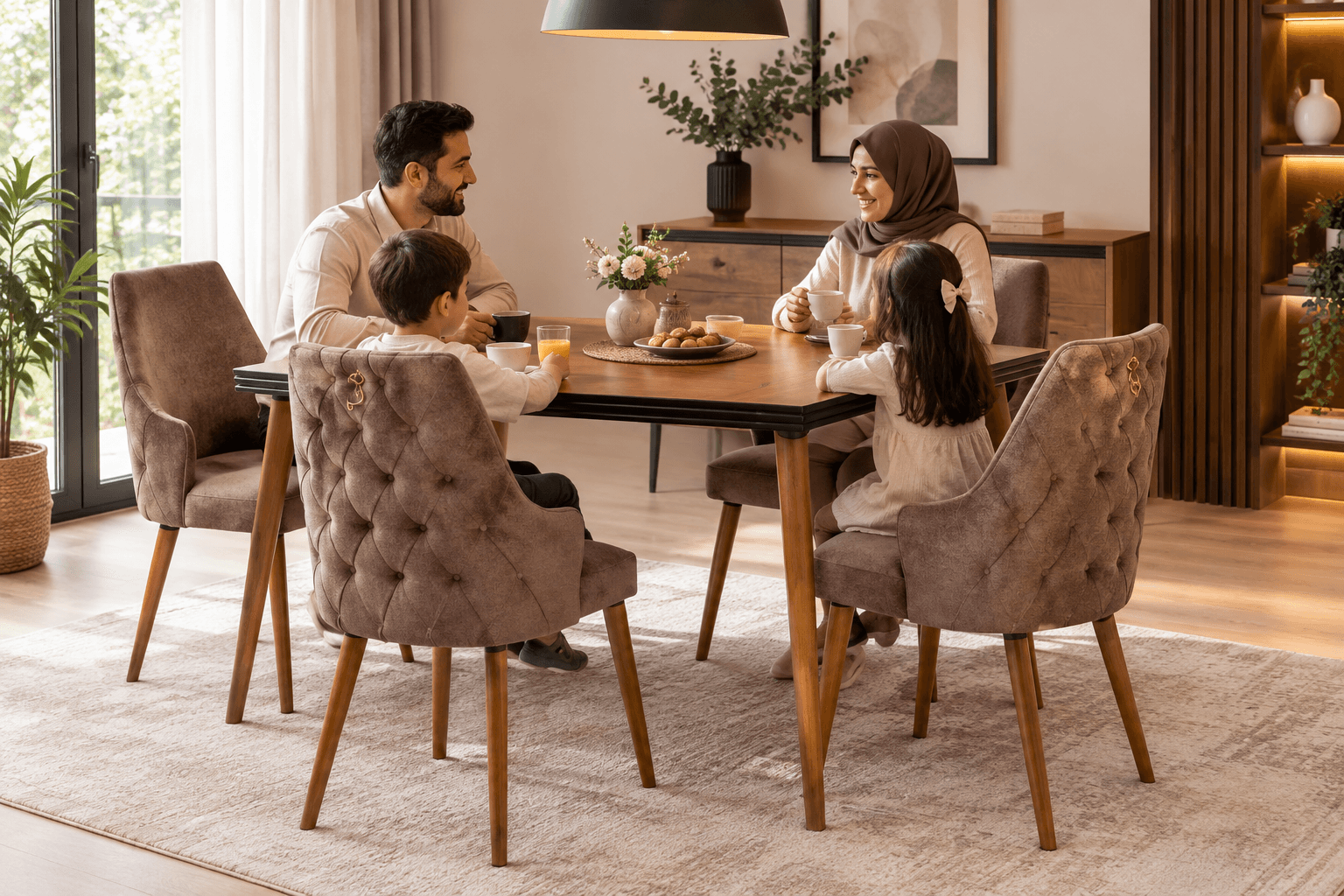 ست ناهارخوری چوبی سون | کارما چوب استور