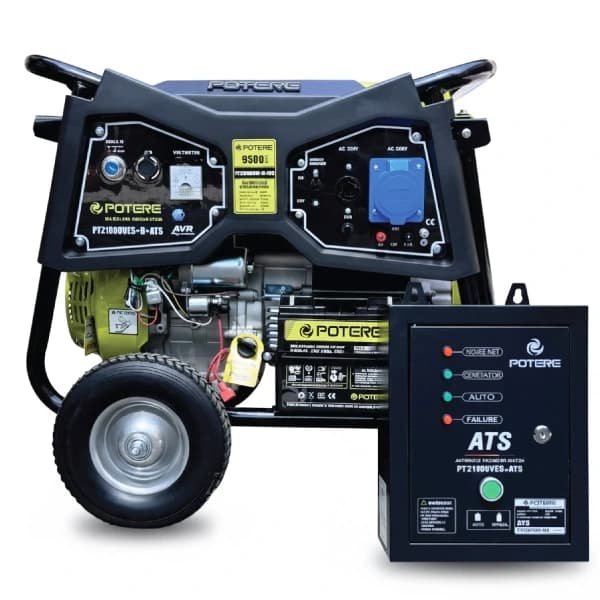 موتور برق بنزینی پوتر 9.5 کیلووات مدل PT21000VESBR+ATS ریموت‌دار اتوماتیک با تابلو ATS