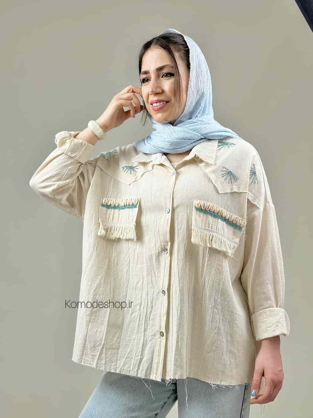 شومیز صدف دوزی صدف