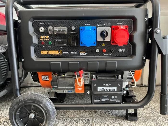 موتور برق 10 کیلووات بنزینی سه فاز تکفاز کینگ وی KGG10000E-T (موتور بزرگ) — تصویر ۷
