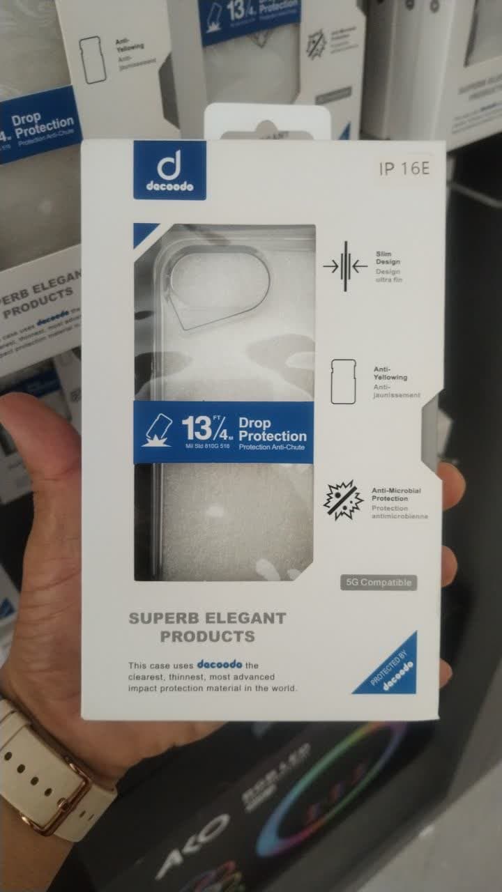 قاب شفاف ساده دکودو سازگار با Iphone 16e