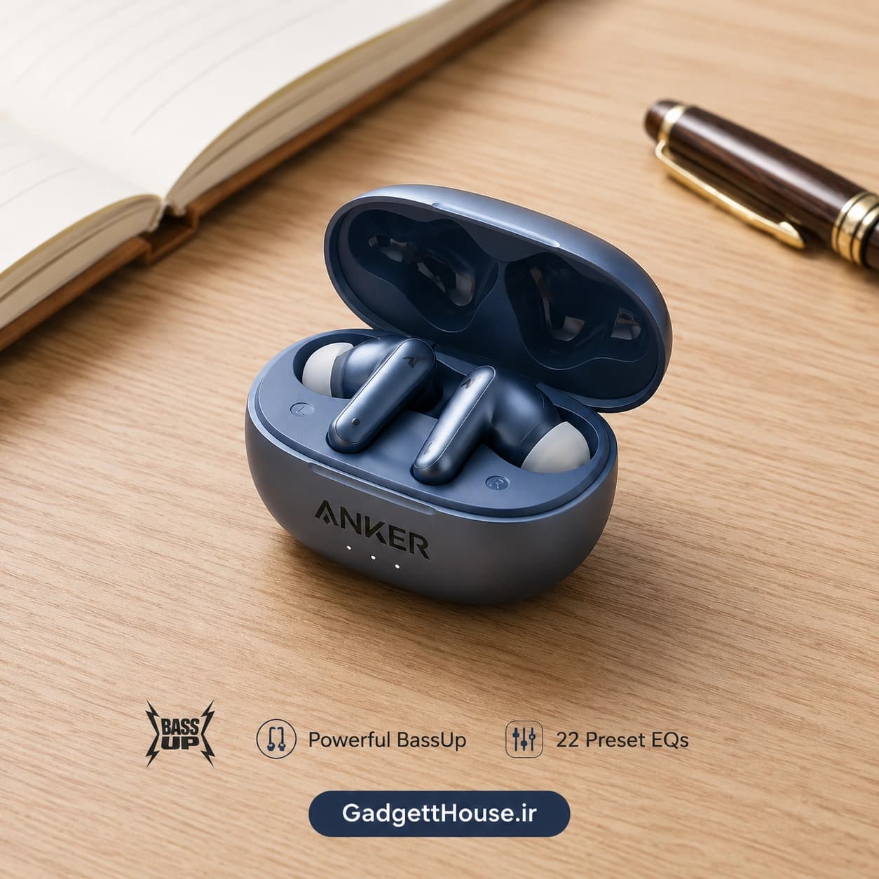 هدفون بلوتوثی انکر مدل Soundcore A8i + — تصویر ۲