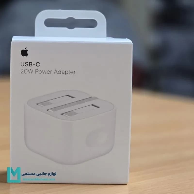 شارژر دیواری ۲۰ وات USB-C سه‌پین طرح اپل کپی درجه ۲ مدل CH1215 — تصویر ۲