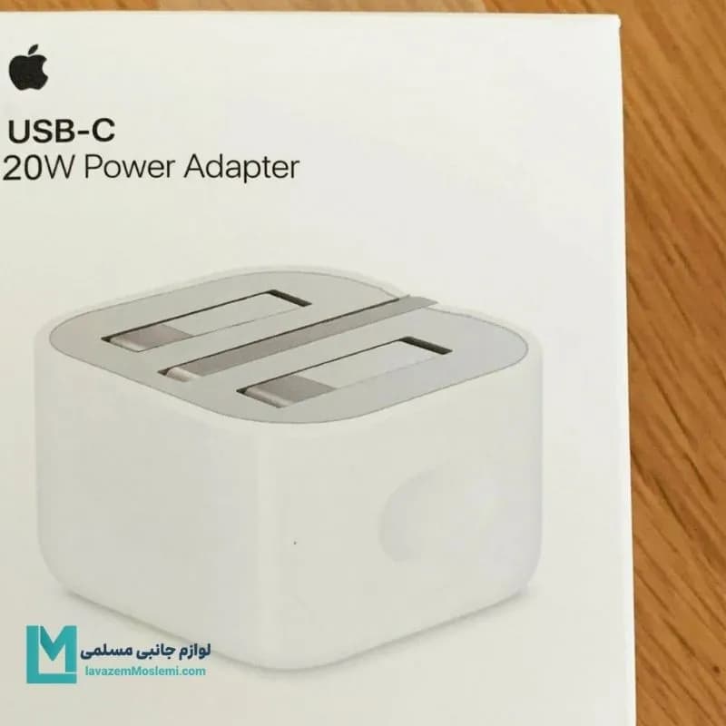 شارژر دیواری ۲۰ وات USB-C سه‌پین طرح اپل کپی درجه ۲ مدل CH1215 — تصویر ۳