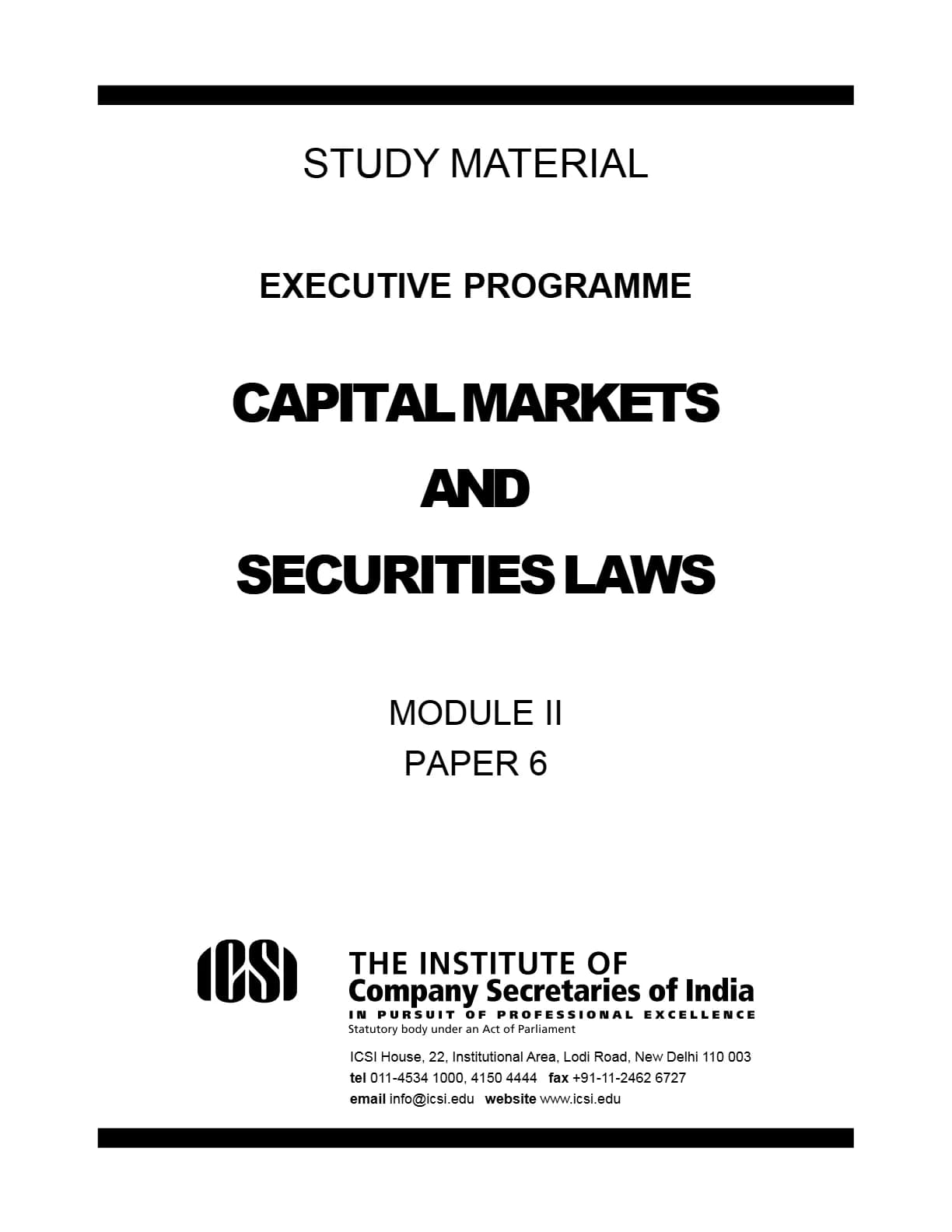کتاب Capital Market and Securities Law (قانون بازار سرمایه و اوراق بهادار) نسخه انگلیسی PDF