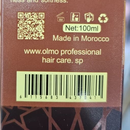 سرم مو آرگان اولمو اصل 100 میل Olmo Professional؛ روغن آرگان مراکشی ضد وز و درخشانکننده مو — تصویر ۵