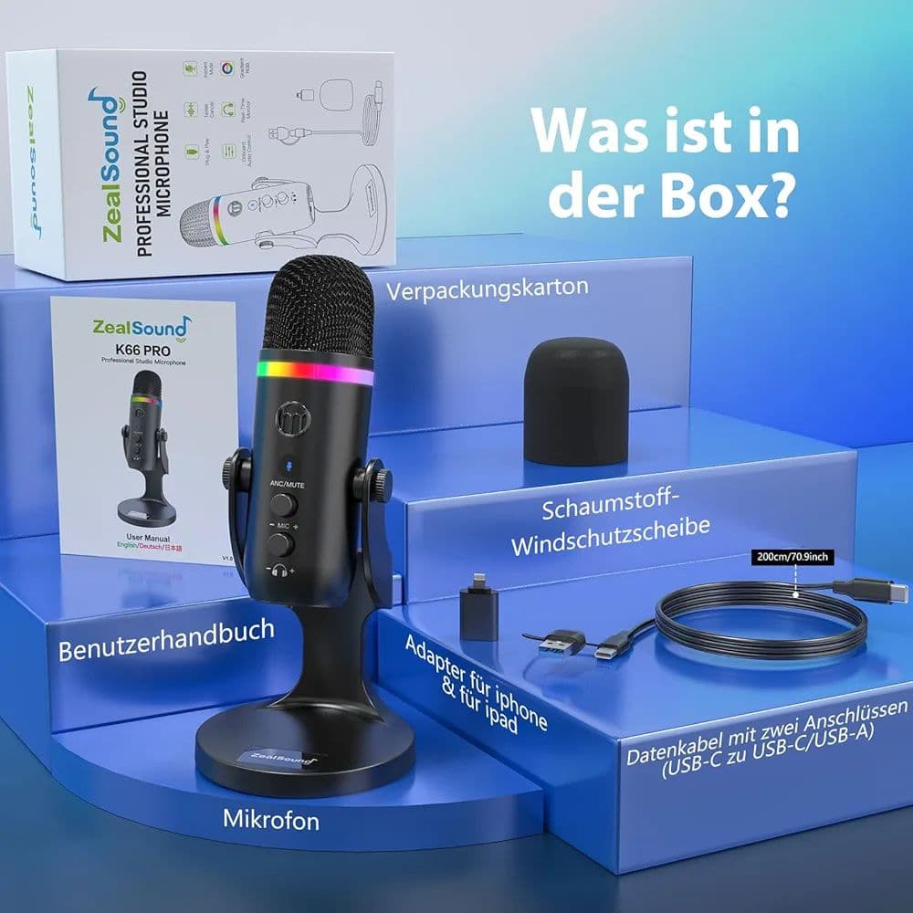 میکروفون بازی USB zealsound — تصویر ۵
