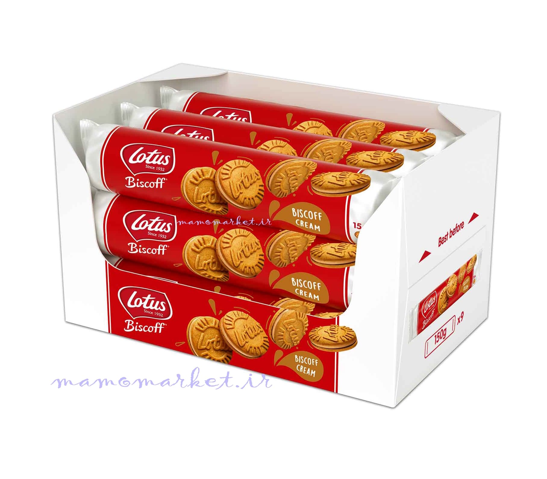 بیسکویت لوتوس با مغز وانیل Lotus Biscoff