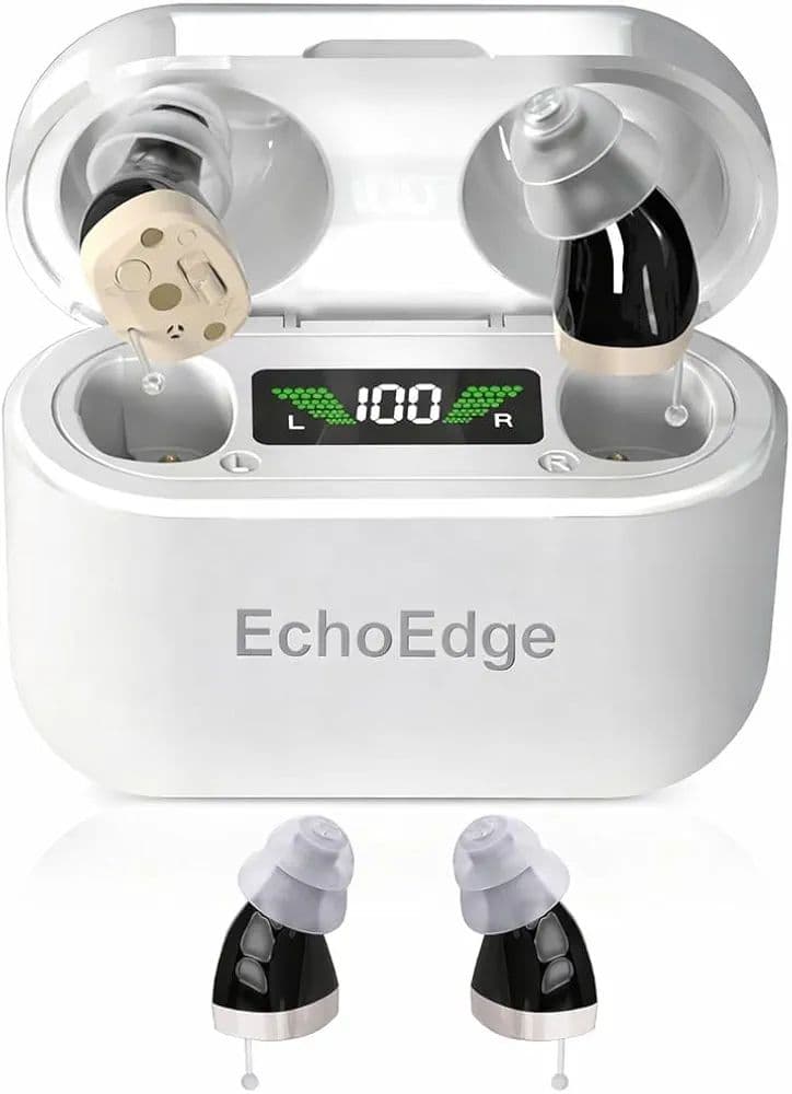 سمعک شارژی تقویت‌کننده شنوایی نامرئی قابل شارژ EchoEdge –