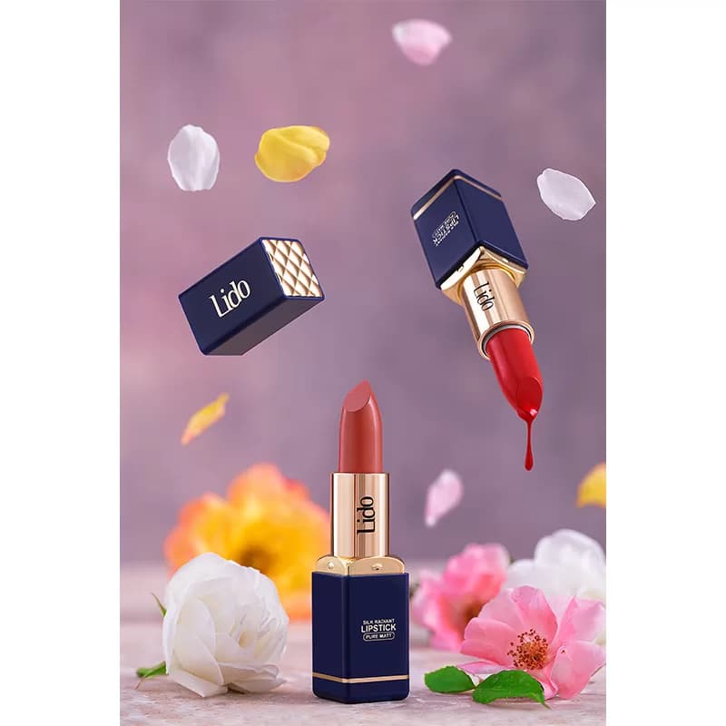رژ لب مات لیدو مدل Silk Radiant | رژ لب Pure Matt با بافت مخملی — تصویر ۳