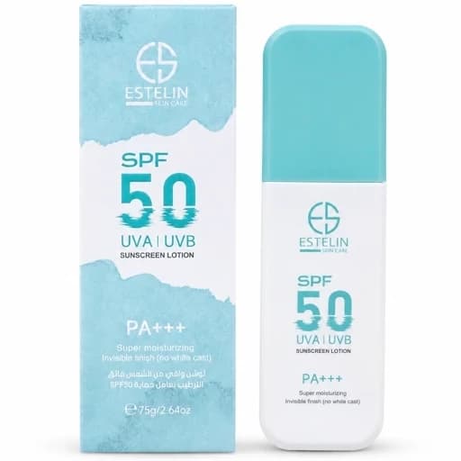 لوسیون ضد آفتاب استلین سبز حجم 75 گرمی spf50 آبرسان 8 ساعته حاوی گلوتاتیون و نیاسینامید و هیالورونیک — تصویر ۹
