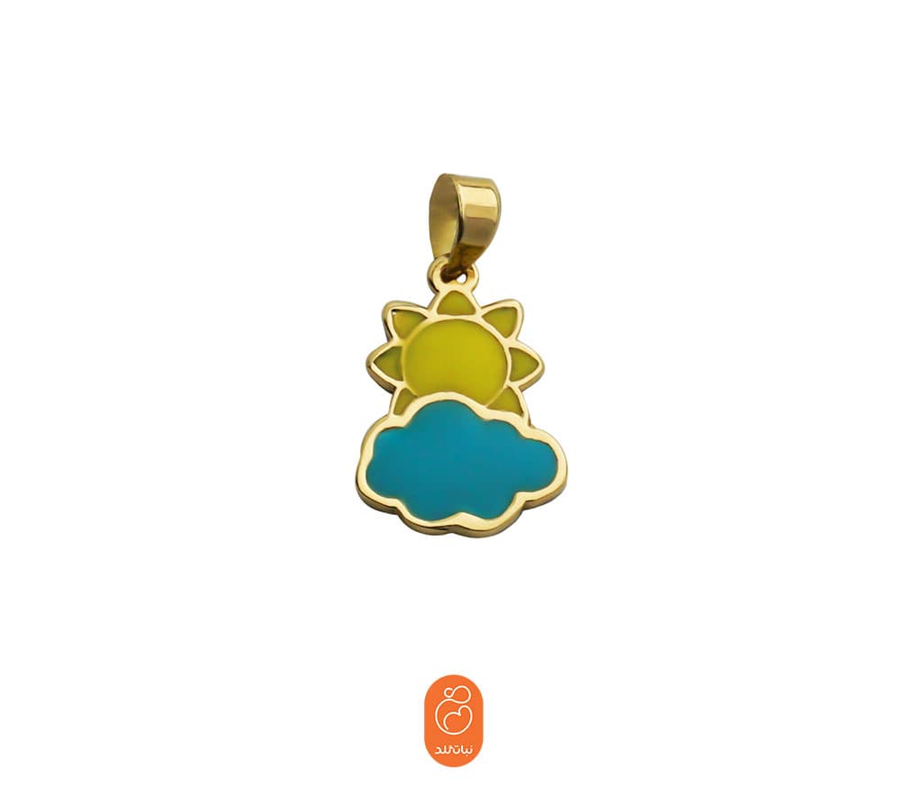 آویز مینا طرح خورشید و ابر