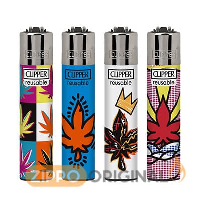 فندک کلیپر مدل POP ART WEED مینی