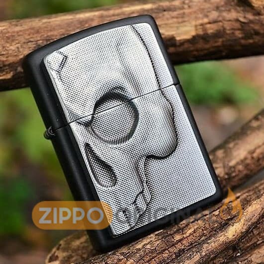 فندک زیپو اصل کد 2003985 Half Skull Emblem — تصویر ۴