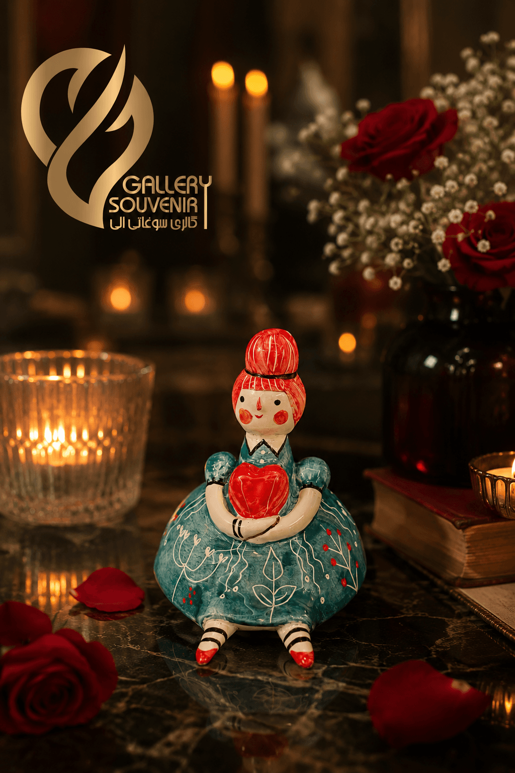 مجسمه دکوری دختر عاشق