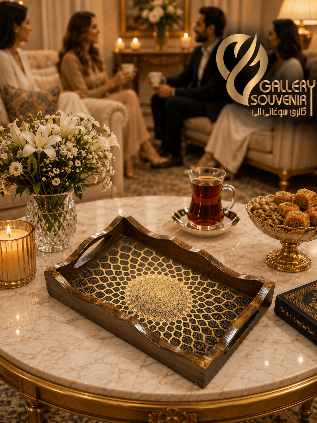 سینی رولتخوری شمسه کوچک ۱۷*۲۷ سانت